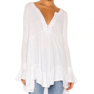 FP Olivia Henley waffle-knit tunic mini dress, XS.